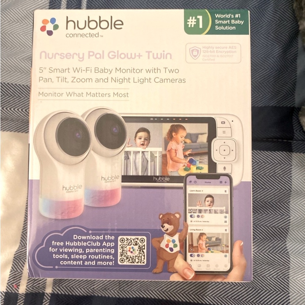 Hubble Connected Nursery Pal Glow+ Twin with 2 Cameras